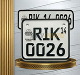 Punjab Old Design in New Style Metal Number Plate – Upper Embossed